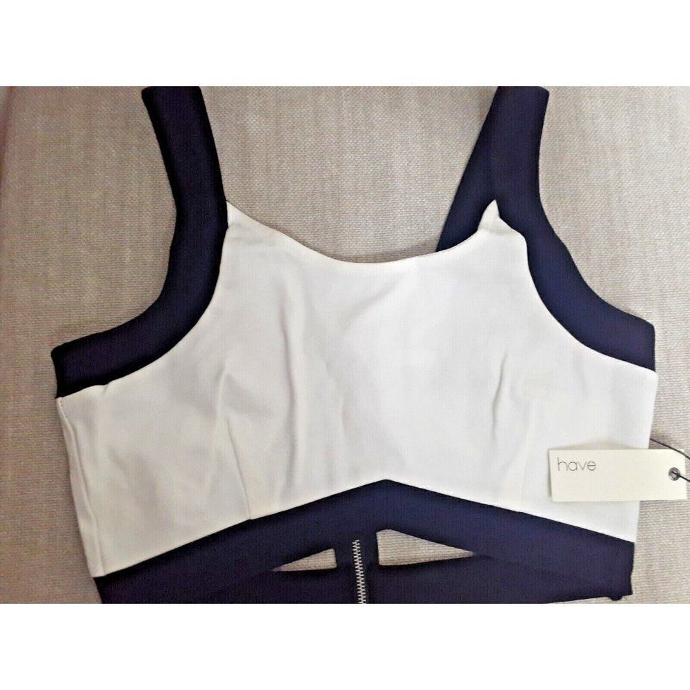 Have‎ Clothing Cropped Top White with Black Trim Top